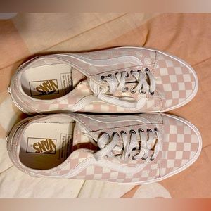 Pink Checkerboard Vans